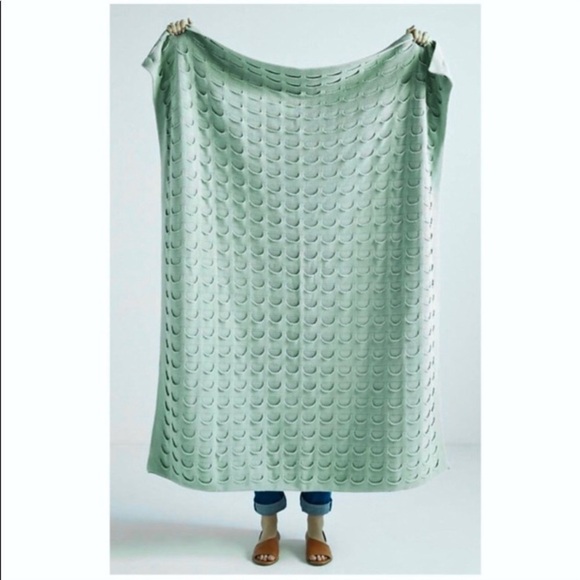 Anthropologie Narissa Throw Blanket Green